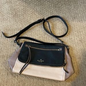 Kate Spade New York Satchel Crossbody with Top Handle, Blush Colorblock/Black